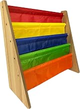 Hyfive Kids Bookshelf 4 Tier Colourful Fabric Sling Shelves 62x26.5x60.5cm view 6