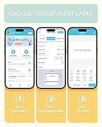 Phomemo Transparent Thermal Label Paper, Size