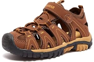 HOBIBEAR Boys Girls Sport Water Sandals Closed-Toe Outdoor(Toddler/Little Kid/Big Kid)