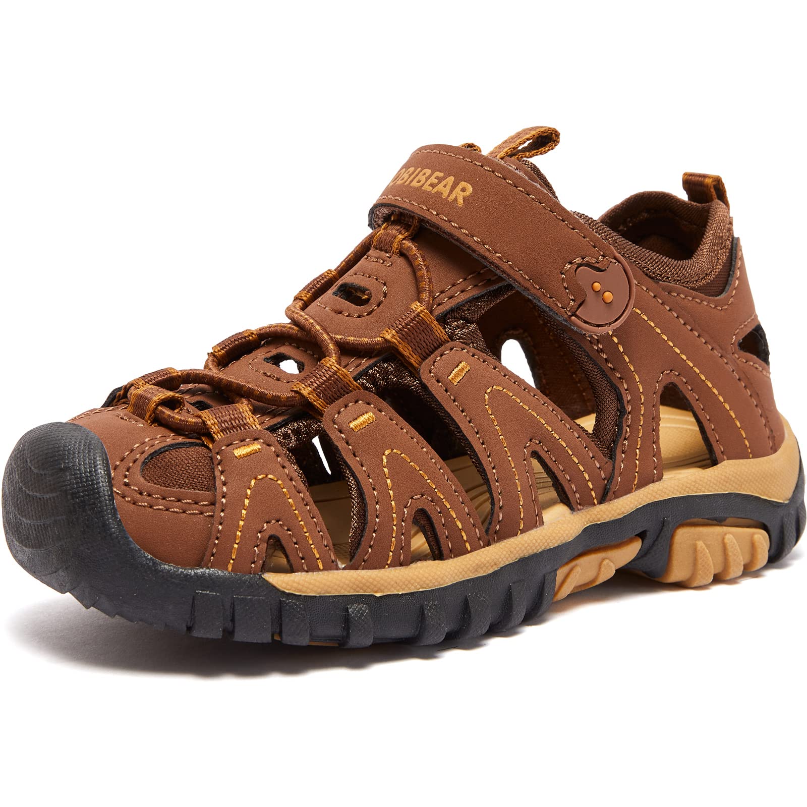 Photo 1 of *** SEE NOTES **HOBIBEAR Boys Outdoor Closed-Toe Summer Kids Athletic Sport Sandals Lightweight-Brown