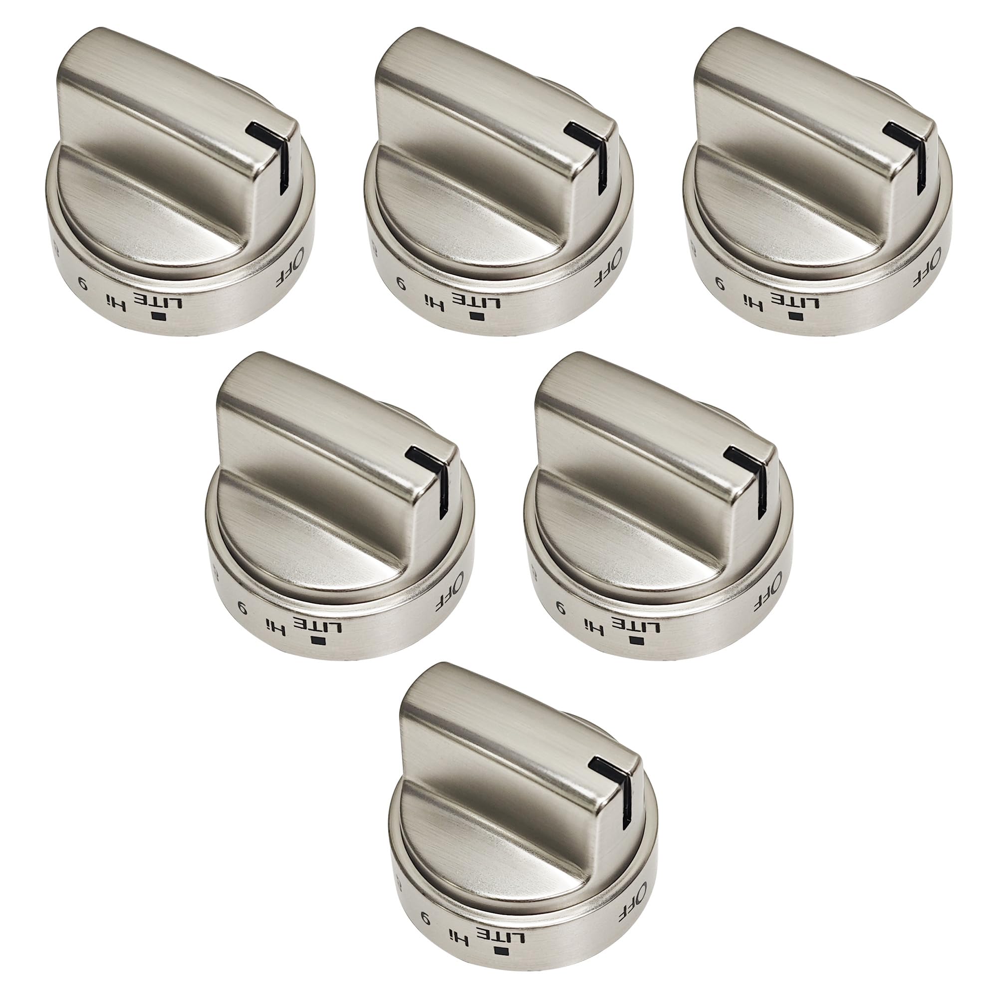 Photo 1 of 6 Pack WB03X24818 Stove Knob,Gas stove Knobs Replacement for GE Stove Knob,Compatible with PS11729081 AP5989029 4363588 EAP11729081,Reinforced D-Shape Hole Premium Burner Control Knobs (Not Universal)
