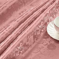 Cobedzy Rose Gold Satin Fabric by The Yard - 5