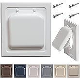no-pest vent , Dual Door Dryer Vent Cover Outdoor 4 inch, Made in USA w Highest Quality UV Resistant Plastic in any Outdoor Vent Cover, No Lint Collecting Screen, White
