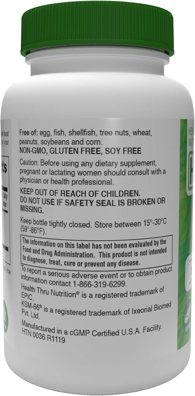 Ashwagandha 500mg Pure KSM66 (Clinically Proven and Root-Only Ashwagandha) 90 Vegecaps, Off-white, 90 count (Pack of 1) - Image 4