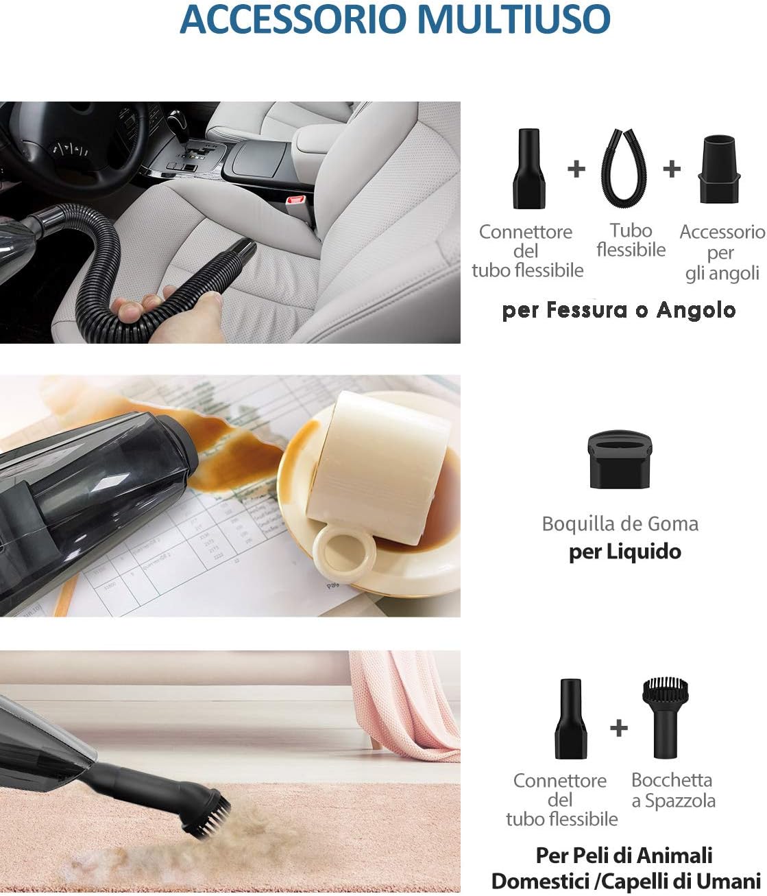 Aspirabriciole e aspirapolvere portatili Portatile e Leggero Aspirabriciole  5500Pa Ricarica Rapida 3-4 Ore Holife Aspirabriciole Senza Fili Bianco  Autonomia di 25min urban-earth.co.uk