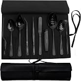 CREATIVECHEF Professional Chef Plating Kit, 10 Piece Culinary Plating Set, Black, Stainless Steel
