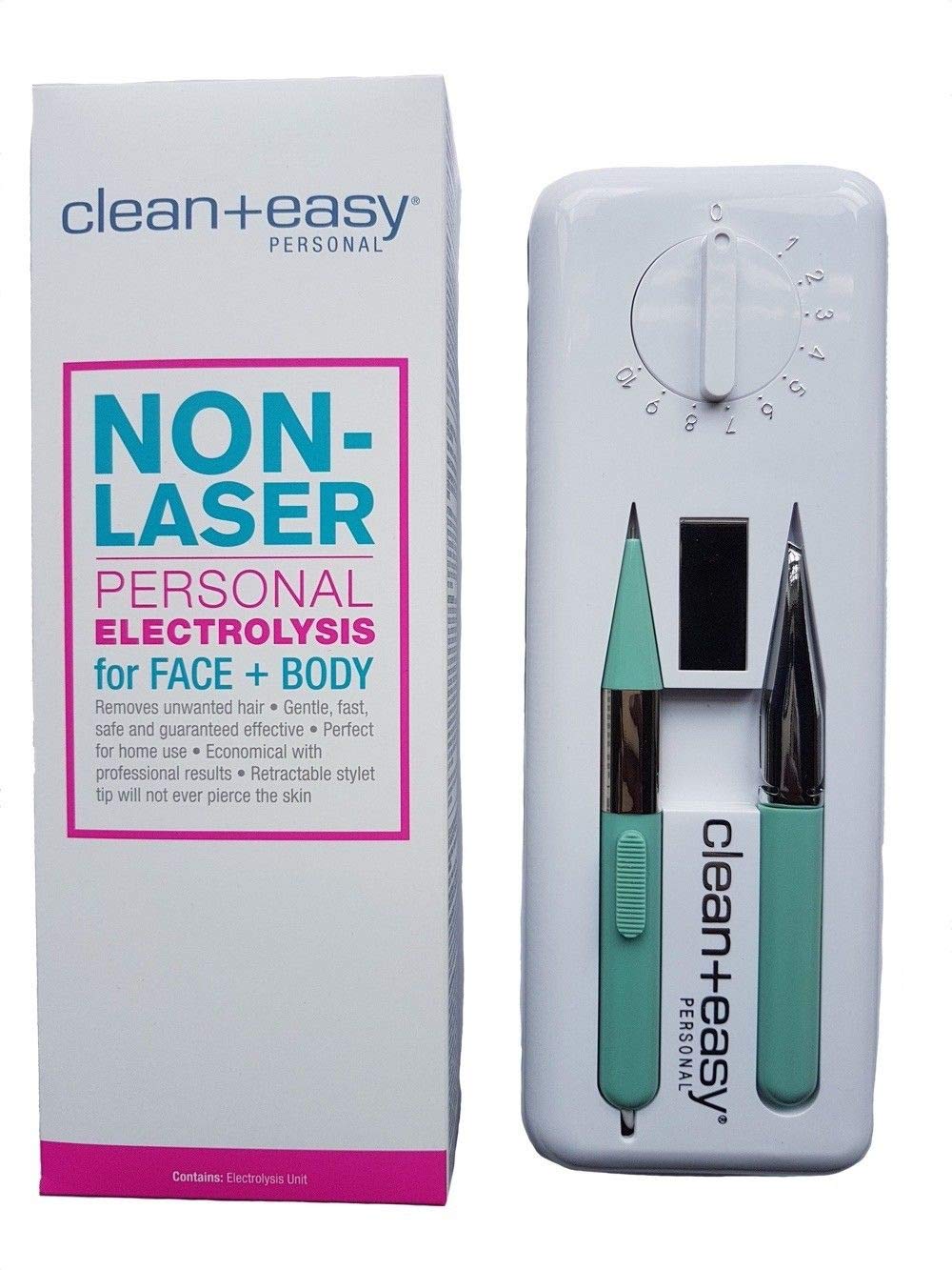Clean & Easy Deluxe Home Electrolysis Permanent Hair Removal Kit