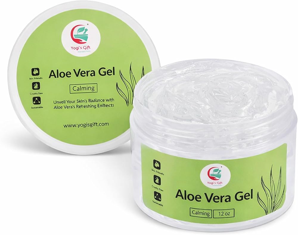 Yogi’s Gift Aloe Vera Gel 355ml 12oz Face Skin Hair Sunburn Unscented Soothing