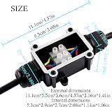Elezenioc IP68 Waterproof Junction Box 2-Way 5-15mm Cable Glands view 4