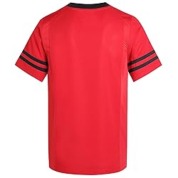 Pullonsy Men's Women's Red Football Jerseys for