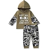 fioukiay Toddler Baby Boy Outfit Clothes LittLe Kids Long Sleeve Hoodie Sweatshirt Camouflage Pants Set Fall Winter Clothing
