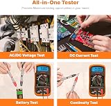 ULTRICS Digital Multimeter Voltmeter Ammeter Ohmmeter Backlit LCD 1000V 10A Pro view 4