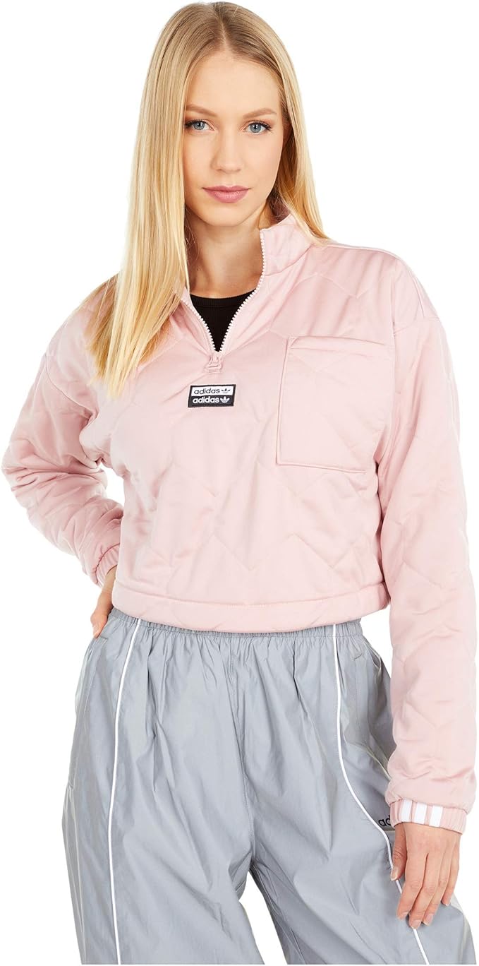Adidas アディダス レディーストレーナー パーカー スウェット Cropped Sweater Pink Spirit Xs 並行輸入品 トレーナー パーカー 通販 Amazon