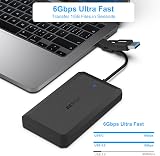 BENFEI 2.5 Inch SATA to USB Enclosure USB-C/USB-A Tool Free SSD/HDD view 2