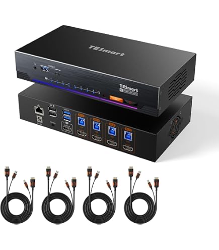 新品未使用 KVM TESmart 16In 1out Amazon.com: TESmart KVM Switch 16