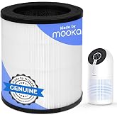 MOOKA Official Certified H13 True HEPA Air Filters Replacement Compatible with M02 Air Purifier, 3-stage Filtration, Captures Dust, Pollen, Smoke, Odors, and Pet Dander, 1 Pack