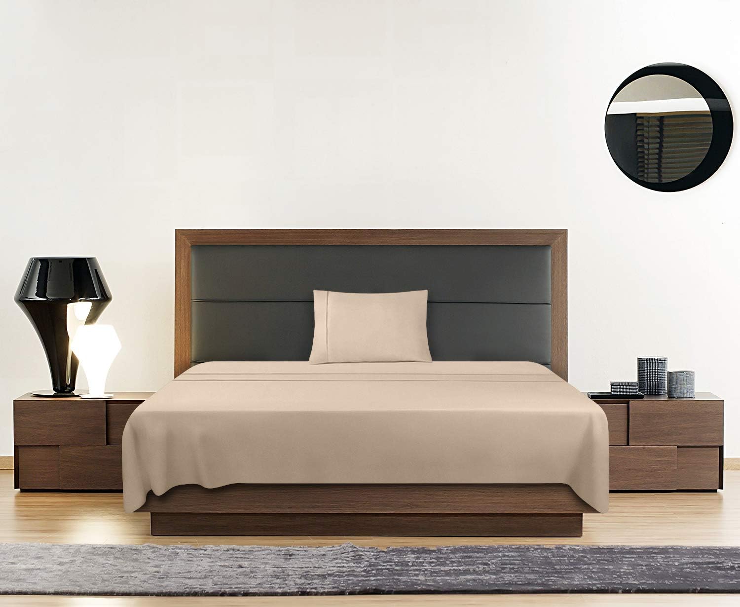 Utopia Bedding Bed Sheet Set - 3 Piece Twin Bedding - Soft Brushed Microfiber Fabric - Shrinkage & Fade Resistant - Easy Care (Twin, Beige): Home & Kitchen