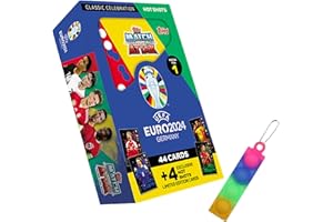 OY GIFTS Topps Match Attax Euro 24 - Mega Random Tin - 44 Euro 2024 Match Attax Cards Plus 4 Exclusive Limited Edition Soccer Cards.