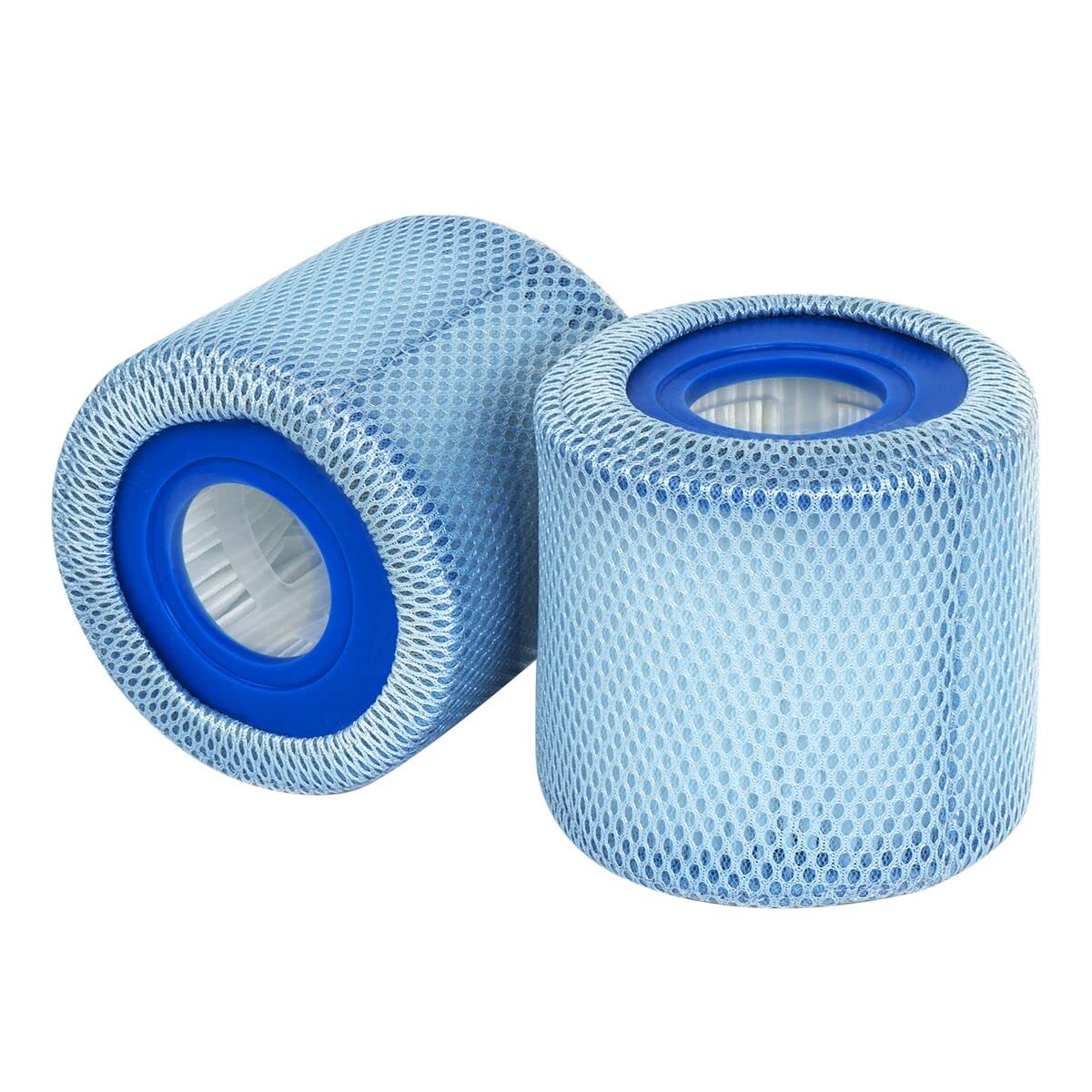 Benfosh 2 pcs of Protective Nets+2 pcs Filter Cartridges for POOLPURE Summer Escapes Filter Type D,for Summer Waves P57100102,SFS-350 RP-350,P57000104,Swimming Pool Pump Replacement Cartridge