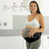 BABYGO 2 in 1 Pregnancy Belly Band Support Black XL with Book of Exercises view 6