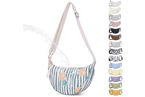 BESMART Small Nylon Crescent Crossbody Bag for Women Men Trendy, Waterproof Crescent Sling, Lightweight Travel Purses