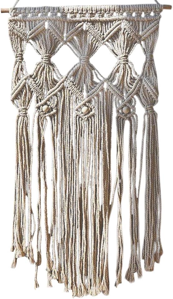 Handmade Macrame Wall Hanging Woven Tapestry Bohemian Hanging Wall Decor Tapestry Door Curtain Cotton Yarn Wedding Decoration