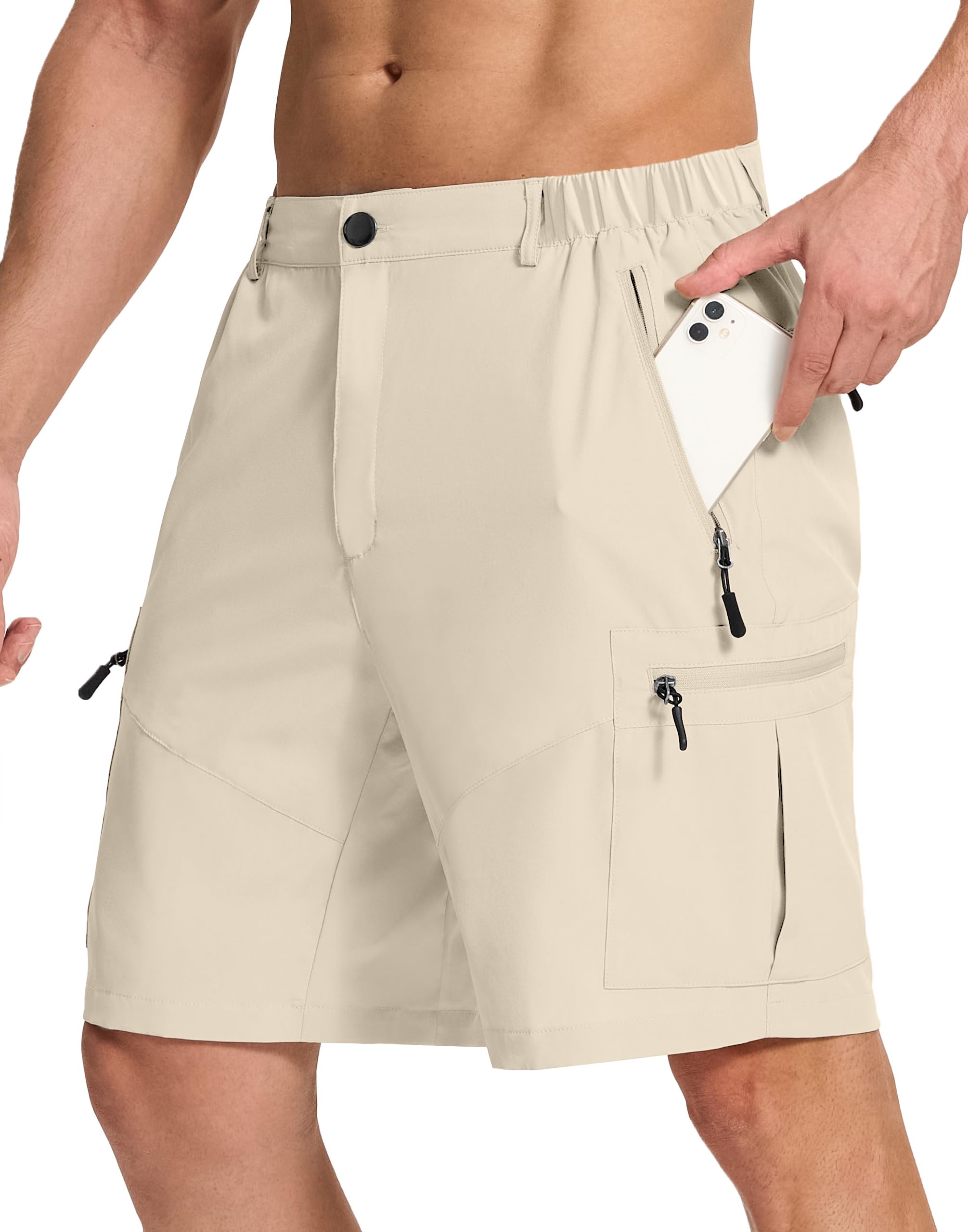 Photo 1 of ** UNKNOWN SIZE***SERAMY Mens Hiking Cargo Shorts with 6 Zipper Pockets 9" Quick-Dry Lightweight Short for Golf Casual Fishing Outdoor Work