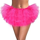 Ammiko Tutu for Women Adults - 5 Layer Tutu Skirts, Tutus for Women Girls, Halloween Tutu Adult, 80s Tulle Skirt Costume