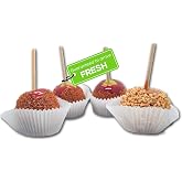 US Sweets Caramel Apples - Caramel Granny Smith Apples | Candied Apples | Delicious Gift | Handmade in Small Batches | Guaranteed to Arrive Fresh (Red Cinnamon Candy, Tajin, &amp; Peanuts, 4 Pack)