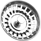 Tomario Kitchen Sink Strainer Plug Stainless Steel Thicken 78mm 84mm view 1