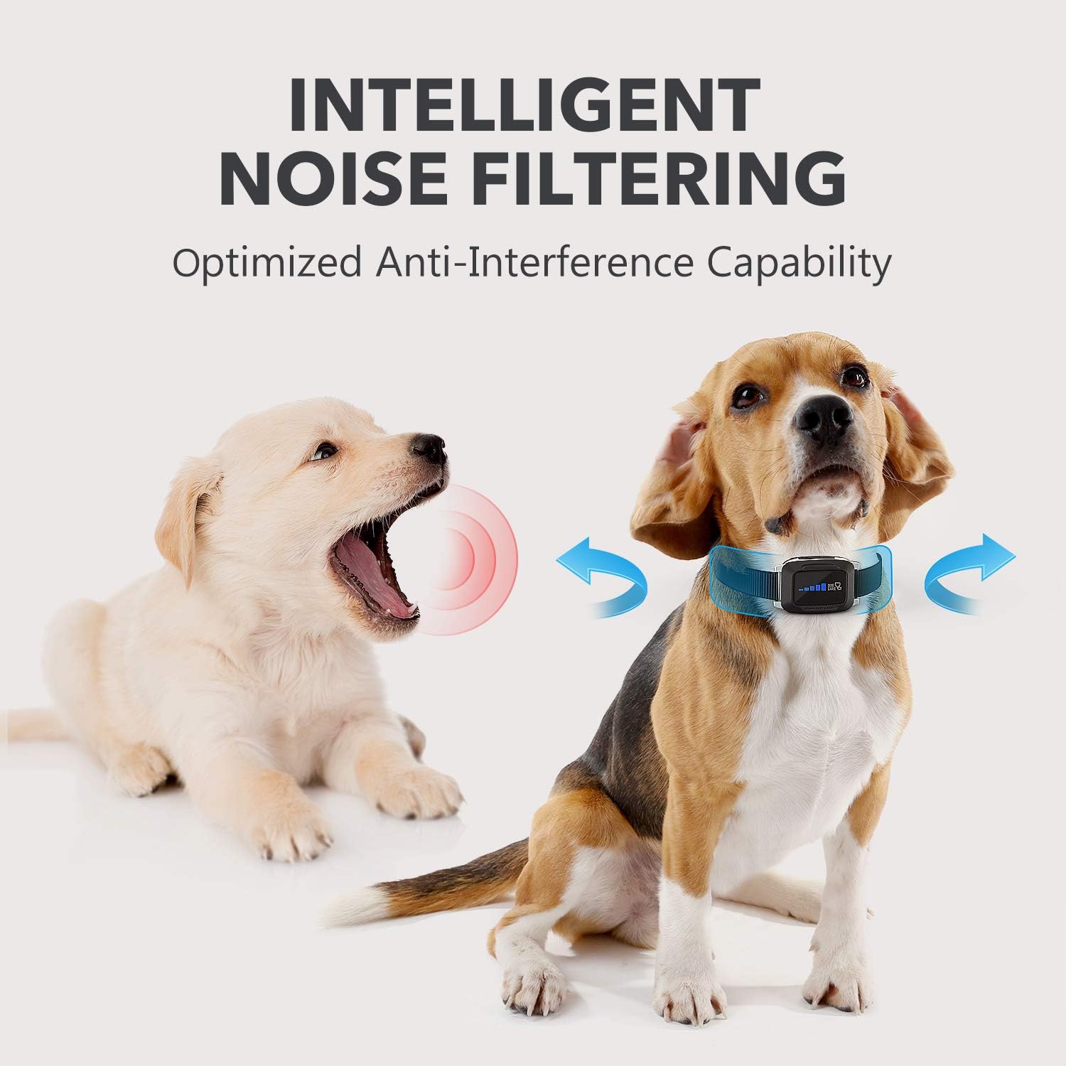 Rechargeable Bark Collar for Dogs - Dog Bark Collar w/2 Vibration and Static Modes, Auto 7 Levels Static Modes, LED Indicator, No Bark Collar for Small Medium Large Dogs, Safe and Humane : Kitchen & Dining