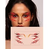 Flames Face Jewels Mercy London Costume Accessories Gems All In One Halloween Headpiece Stick On Fire Stickers