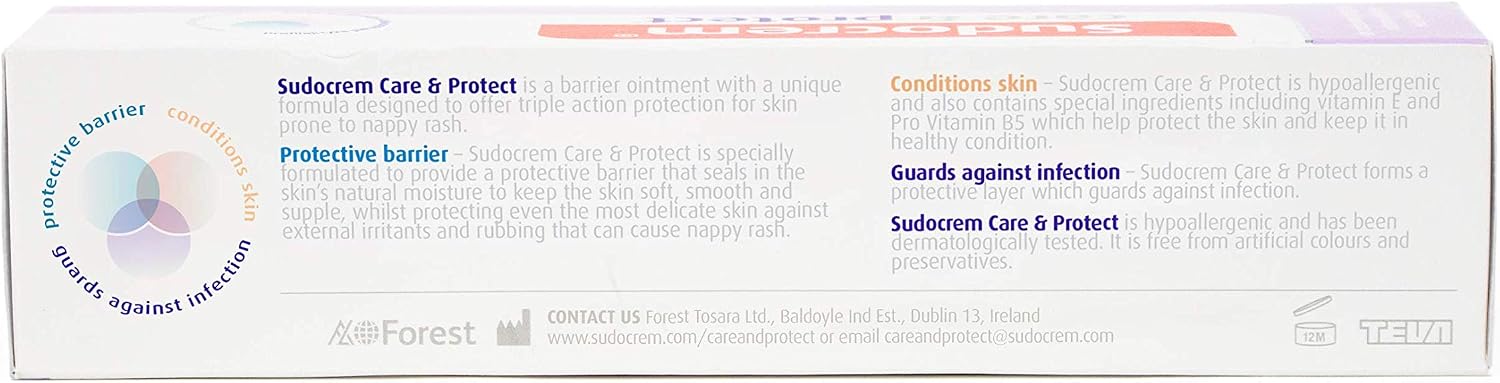Sudocrem® Care & Protect™ Nappy Cream - Triple Care Ointment Protects Against Nappy Rash, 100g (Pack of 1) - Image 3