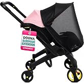 Doona Car Seat Sun Shade Extension, UV Protection Canopy, Bug Net | Breathable, 70% UV, Mosquito net