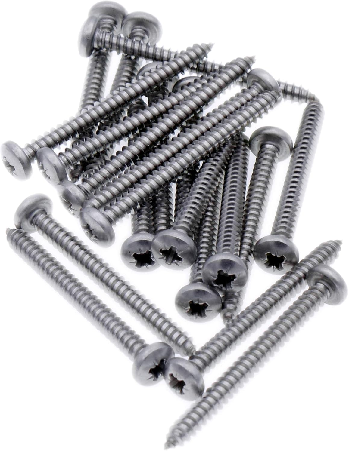 No.6 x 1 (3.5mm x 25mm) Pozi Pan Self-Tapping Screw - Stainless Steel (A2) (Pack of 20), 3.5x25 - A2(20) - Image 3