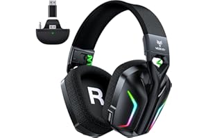 WESEARY Wireless Gaming Headset for Xbox Series X|S, Xbox One, PS5, PS4, PC, Mac, Switch, 2.4GHz + Bluetooth Over-Ear Gaming Headphones with ENC Mic, 3D Stereo, Dynamic LED Lights, 50mm Drivers, 50H