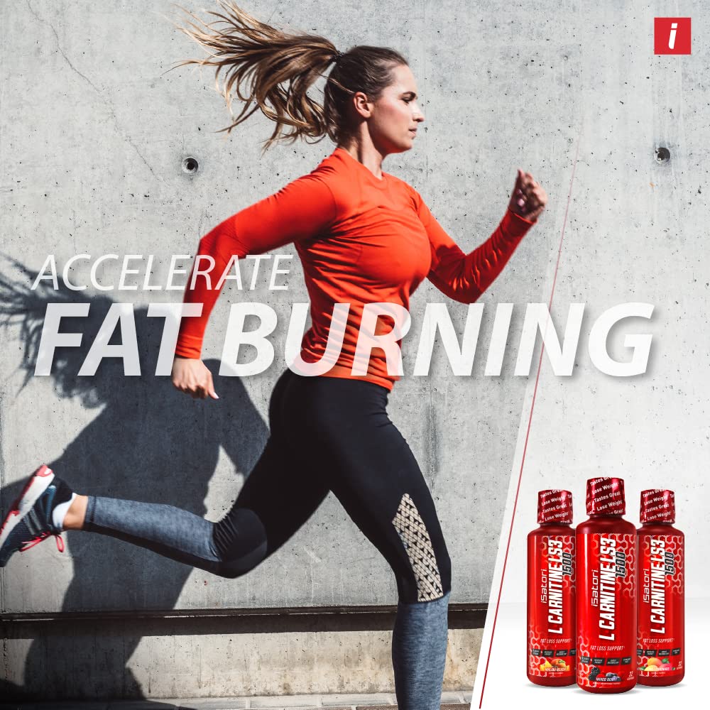 iSatori L-Carnitine LS3 1500, Triple-Blend Liquid L Carnitine Supplement, with Acetyl & Tartrate, Stimulant Free, Low Calories, Sugar & Gluten Free, Keto-Friendly, Mixed Berry Flavor (32 Servings)
