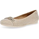 Anne Klein Women’s Able Comfortable Ballet Flat, Platinum, 11 M US