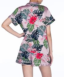 WJing Yi Jia Womens Pajama Sets XS-4XL Silk Satin