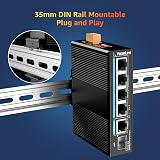 YuanLey Industrial PoE Gigabit Switch 6-Port 4 PoE+ 1 SFP DIN-Rail 12Gbps VLAN view 5