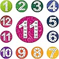 Wizia 12 Pack Educational Math Posters Skip Counting Numbers, Multiplication Chart for Kids, Elementary Middle School Classroom Must Haves 10 Inches