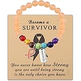 Gzrlyf Orange Cancer Ribbon Bracelet Leukemia Awareness Bracelet MS Kidney Cancer Survivor Gift Leukemia Jewelry