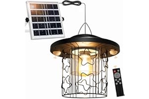 AEQ Solar Shed Light Outdoor Indoor, Solar Gazebo Lights 3000LM Daytime Available with 5 Modes/3 Color Temps/Dual Motion Sensor, Hanging Pendant Lights for Gazebo Barn Garage
