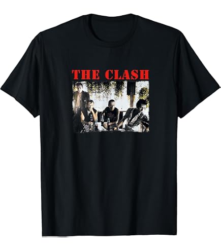 Amazon.com: The Clash - Scratched Red Logo Long Sleeve T-Shirt