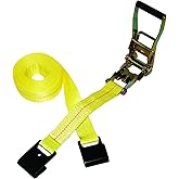 Ancra 2" X 30' Ratchet Tie Down - 3,333 Lb Capacity With J-Hooks & Wide Handle