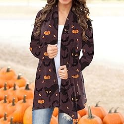 HUCHPI Womens Lightweight Sweaters Cardigan Ruffle