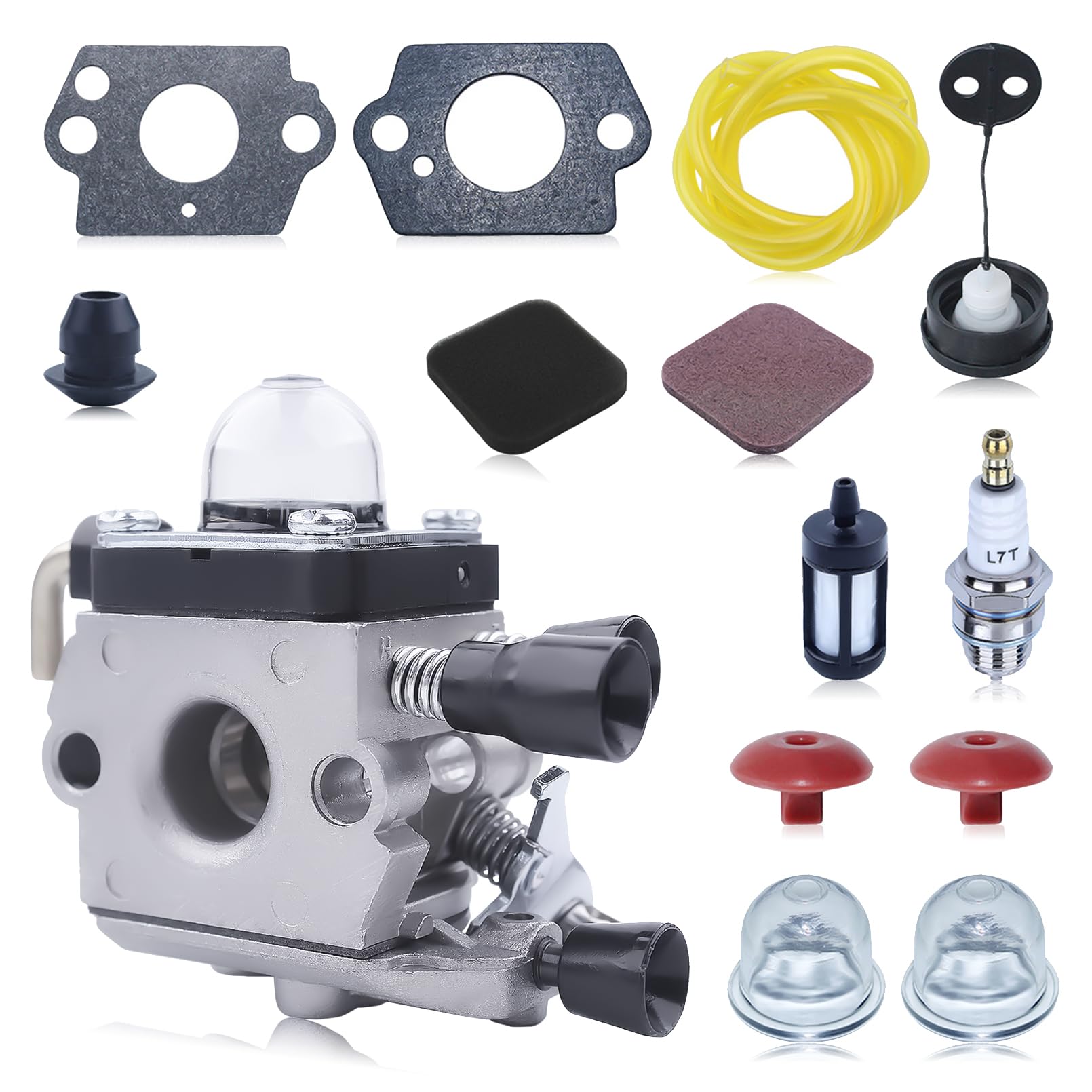 Gubeter C1Q-S97 Carburettor with Air Filter for STIHL FS75 FS80 FS80R FS85 FS85R FS85T FS85RX Weedeater String Hedge Trimmer C1Q-S71 C1Q-S97 C1Q-S143 C1Q-S153 C1Q-S186