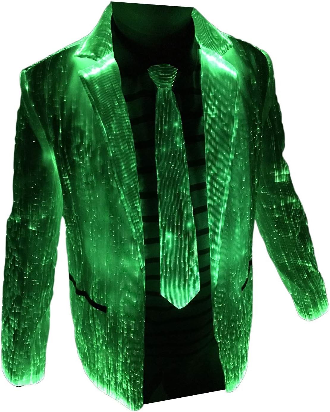 Fiber Optic Jacket Light up Club Wear LED Luminous Clothing for Party