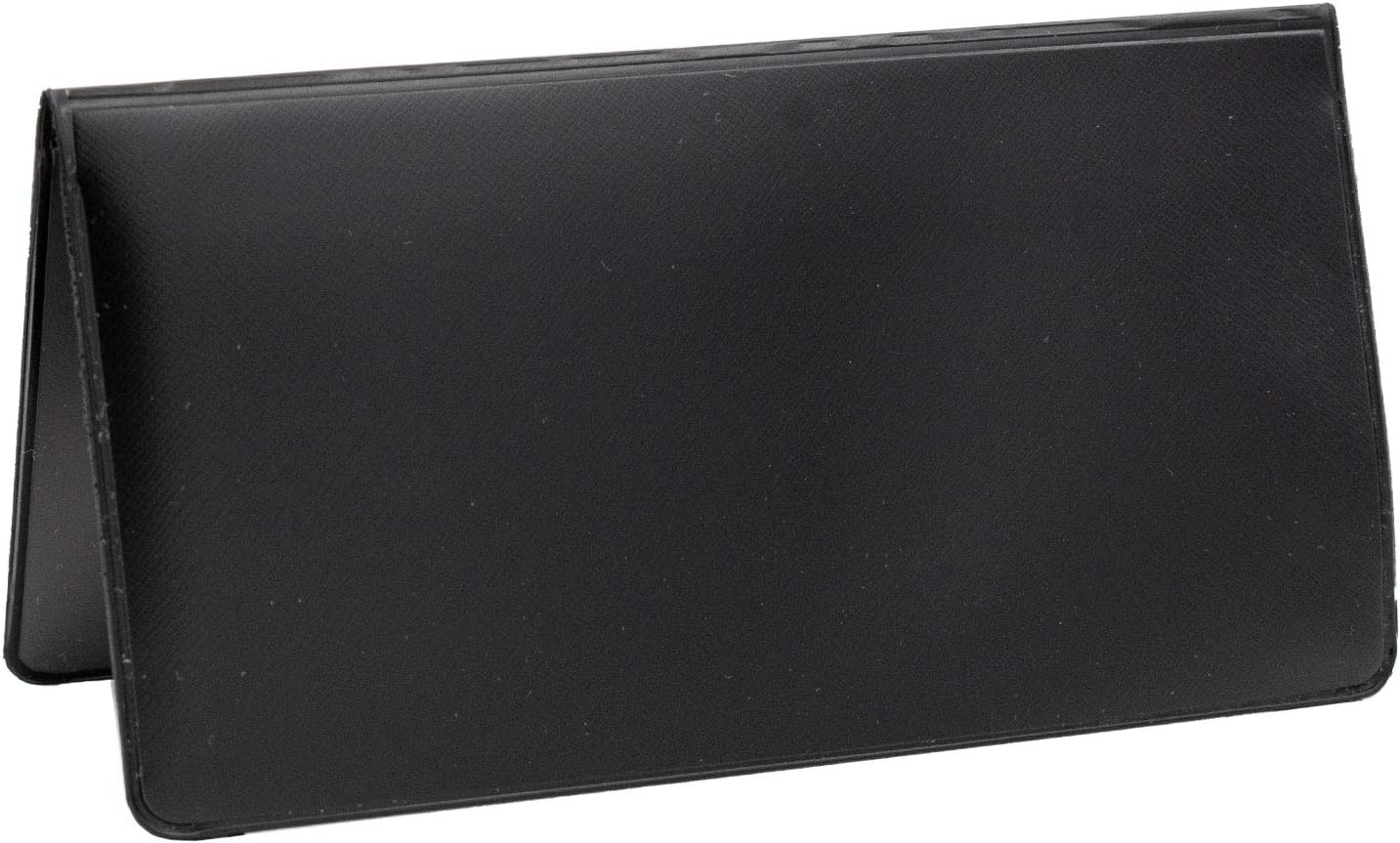 Black Vinyl Checkbook Cover, Top Tear Personal Vinyl Checkbook Cover