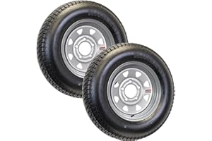 eCustomrim 2-Pack Bias Ply Trailer Tire Rim ST215/75D14 Load Range C 5-4.5 Silver Spoke Wheel - 2 Year Warranty w/Free Roadside